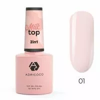 Закрепитель для гель-лака Milk Top №01 Натуральный ADRICOCO, 8 мл