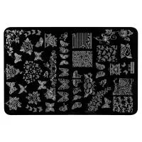 Трафарет для стемпинга металлический, 9,5x14,5см IRISK NEW (005 Mezerdoo D-20)