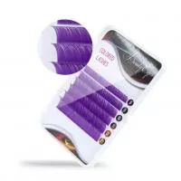 Фиолетовые (Purple) ресницы Beauty Eyes (Бьюти айс), миксы длин, 6 лент