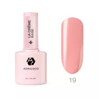 Камуфлирующая база La creme base №19 - розово-карамельный с шиммером, ADRICOCO, 10 мл