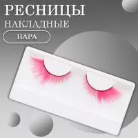 Ресницы накладные пучки розовые