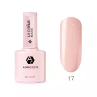 Камуфлирующая база La creme base №17 - пастельный розовый с шиммером, ADRICOCO, 10 мл