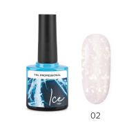 Закрепитель для гель-лака Ice Top №02 с прозрачной жемчужной слюдой, TNL Professional, (10 мл)