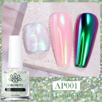 Born Pretty, Жидкий блеск Aurora Pearl Metallic Mirror Nail Polish 55938-01, 10 мл
