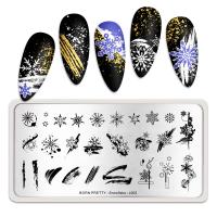 Born Pretty, Пластина для стемпинга 12*6 см 53403 BP-L002 Snowflake, 1 шт